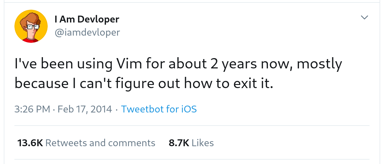 can't exit vim