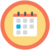 calendar icon in circle