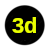 3d text icon image