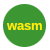 wasm text within circle icon image